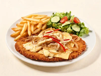 Escalope de porc à la sauce au poivron